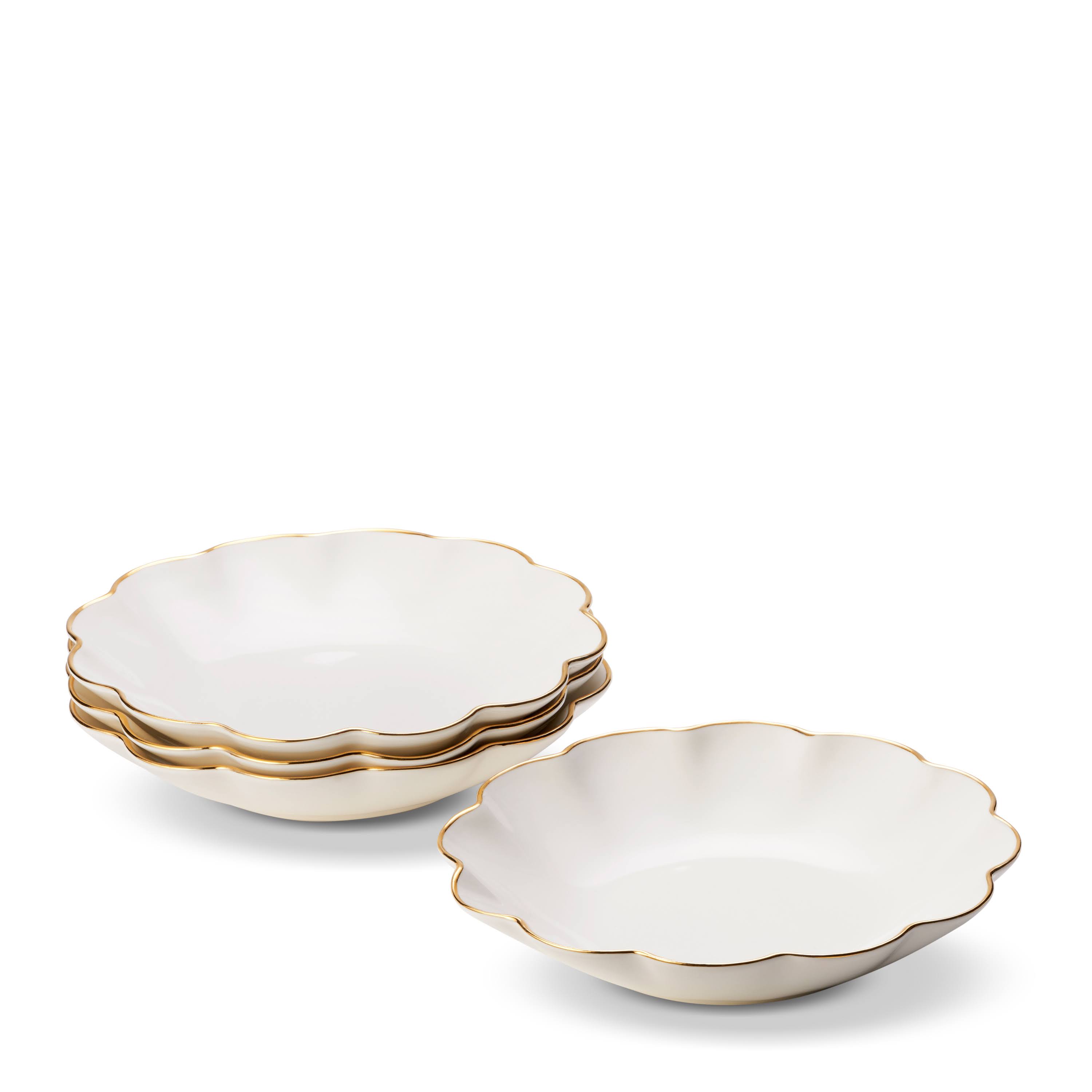 Aerin Scalloped Appetizer Plate, Set of 4