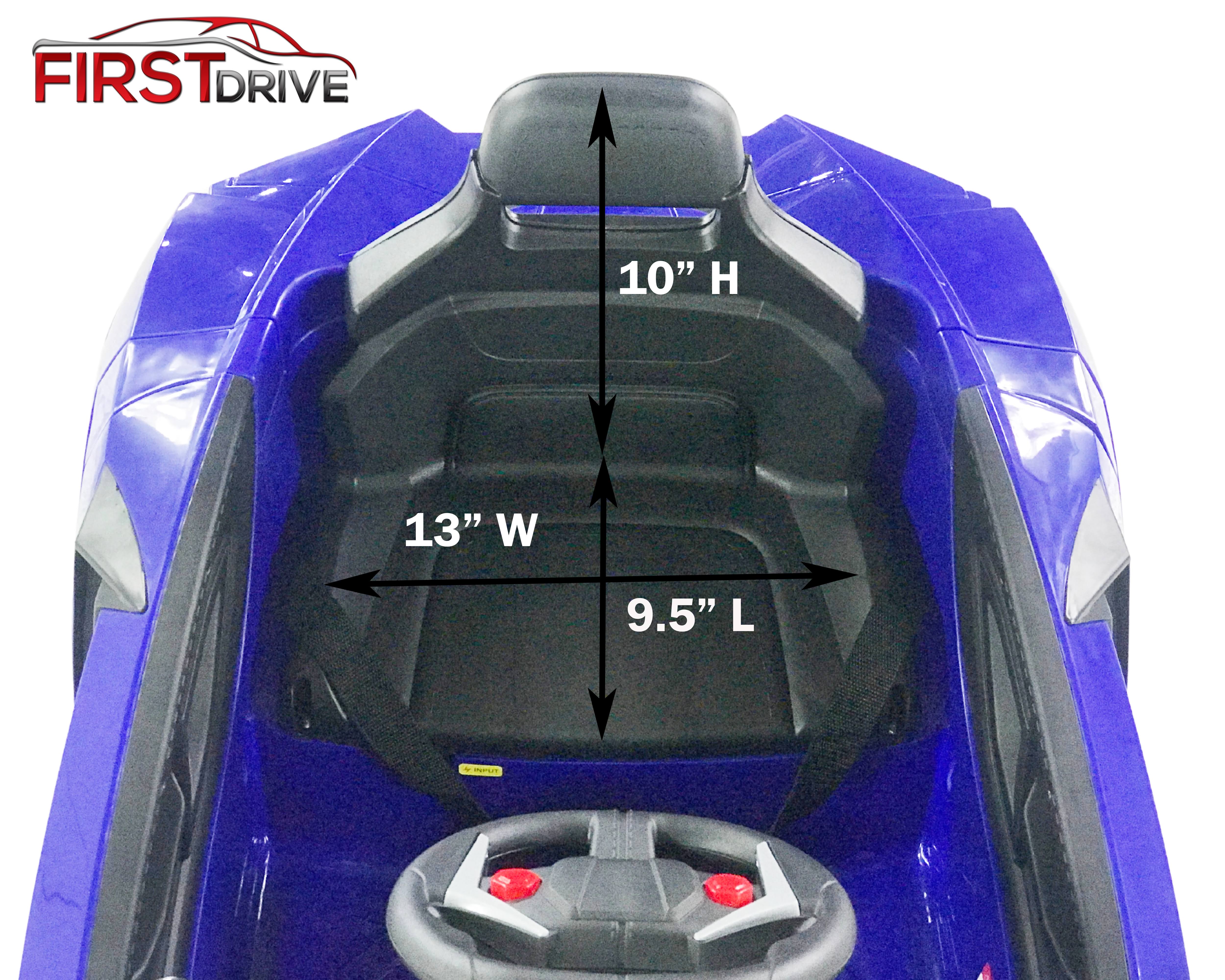 First Drive Lykan Hypersport Style Blue 12V Kids Cars - Dual Motor Electric Power Ride on Car with Remote