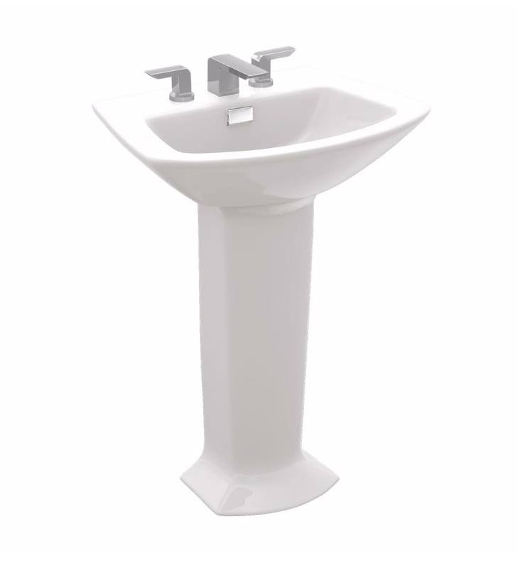 Toto LPT960#11 Soiree Pedestal Lavatory with Single Faucet Hole - Colonial White
