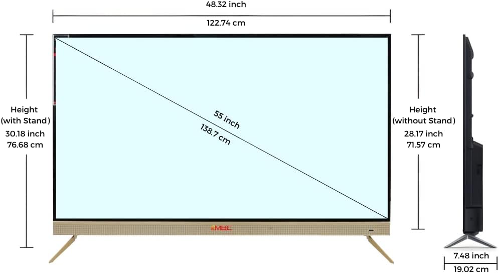 MBC LED TV (55 inches) HD Smart LED TV M55216VS11 Andriod 11.0