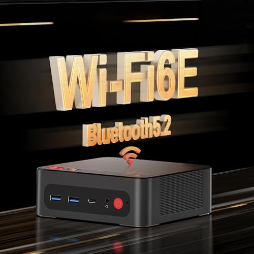 P4 Light Gaming Mini PC, Ryzen 7 5825U, 32GB RAM 1TB SSD, 11 Pro Triple 4K 60HZ Displays Desktop Computers, Support PS3 Emulator Micro PC, HDMI+DP+Type-C, WiFi 6E, BT5.2, Dual 2.5GbE LAN