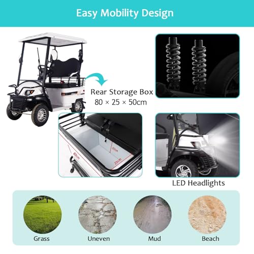4 Wheel Mobility Scooter for Adults, 30 Miles Range, 15 mph, 2 Passenger Adults Elderly Powered Mobility Scooters with Extra Large Capacity Storage Trunk, with Remote Key(Lead Acid battery-800W-Red)