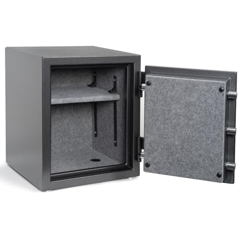 1200°F 30 Minutes Fireproof and Waterproof Safe Box, Digital Fire Proof Safe with 3 Spoke Detachable Handle, Personal safe for Home Office Money Gun (2.88Cubic Feet Black)