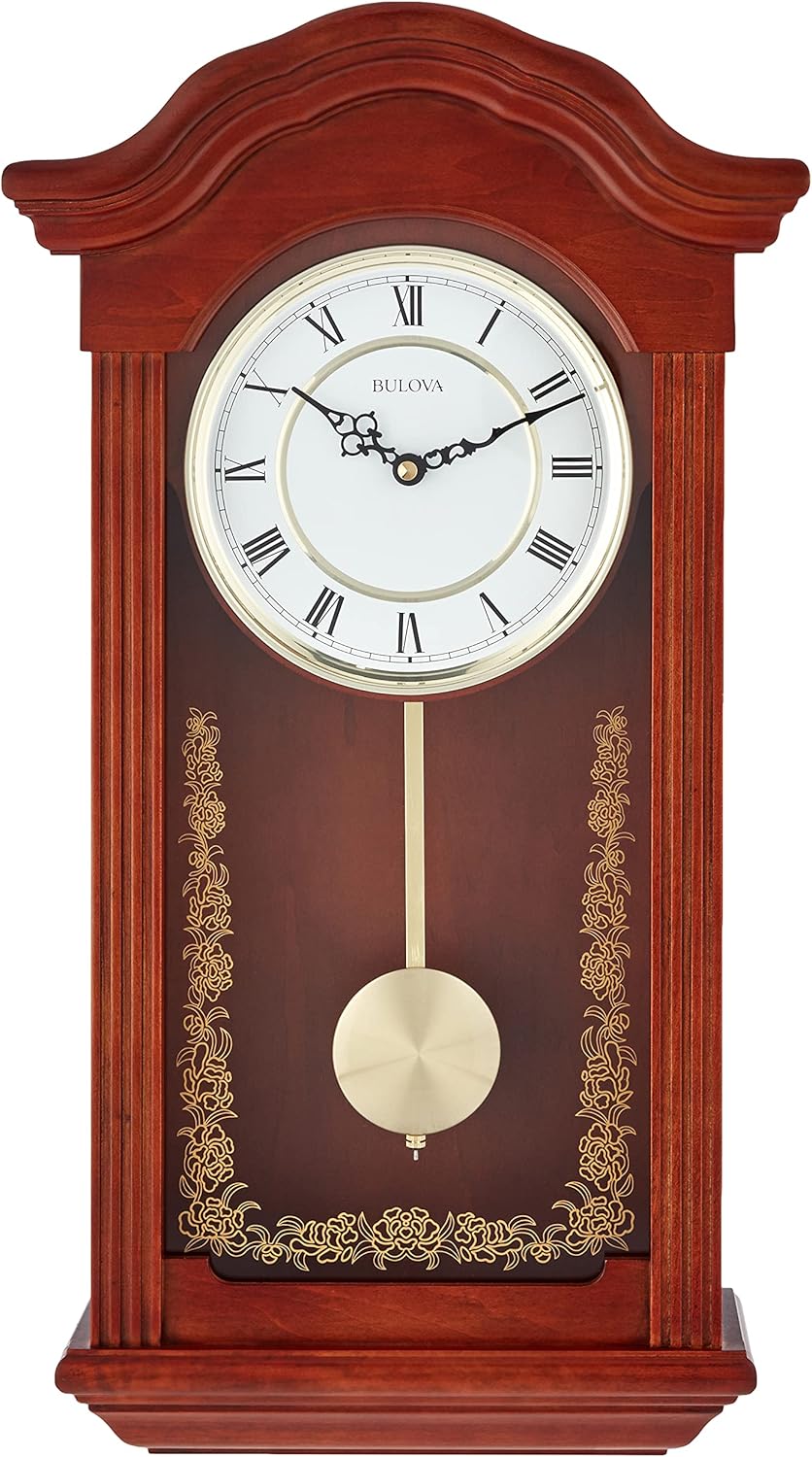 Bulova C4443 Baronet Chiming Clock, Mahogany