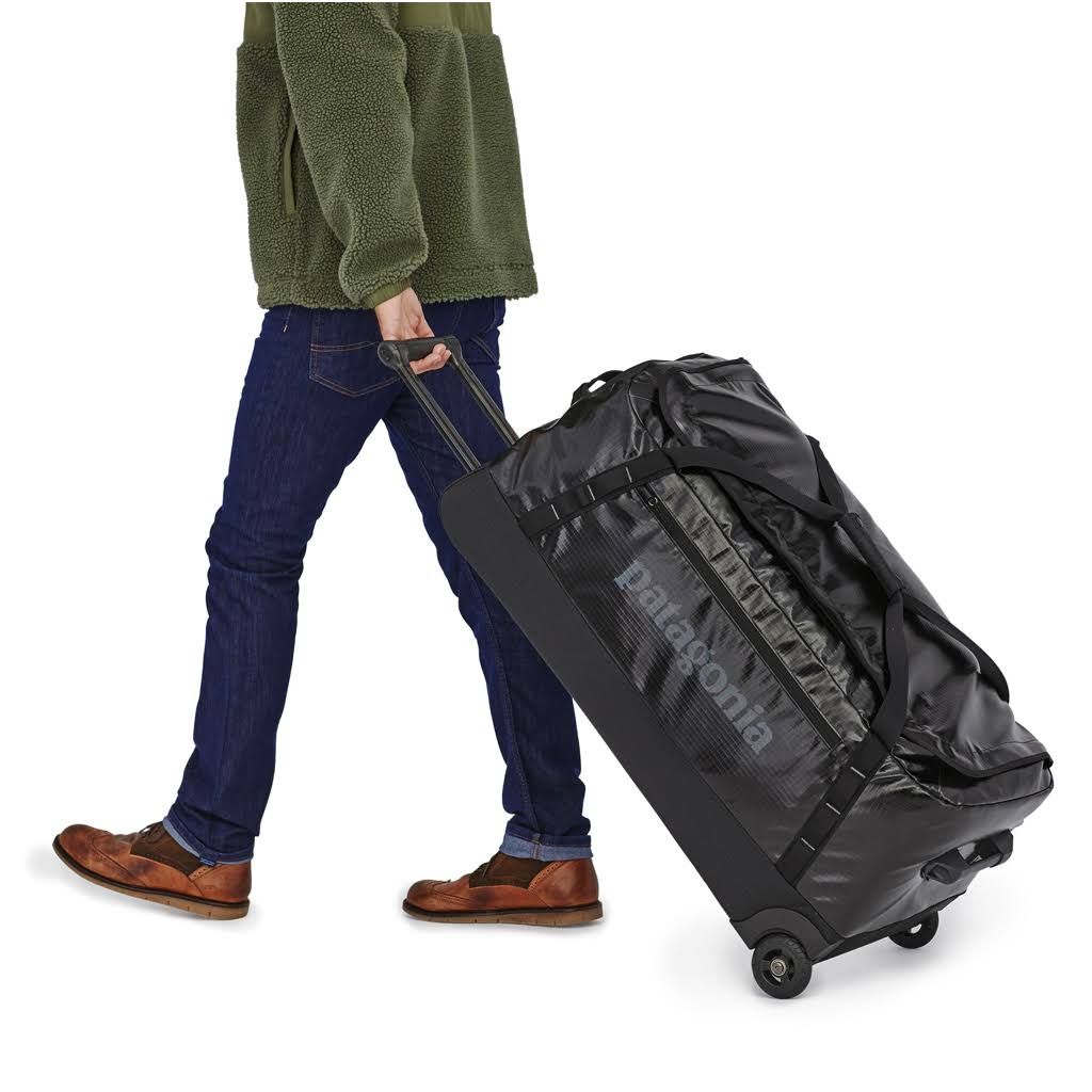 Patagonia Black Hole Wheeled Duffel 100L - Black w/Fitz Trout