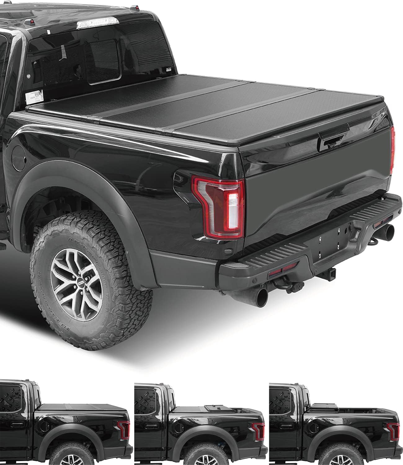 Lyon Cover 6'4" / 76.3" Hard Tri-Fold Truck Pickup Bed for 2003-2024 Ram 1500 2500 3500 w/o Rambox | LED Lamp | 3 Years Warranty |