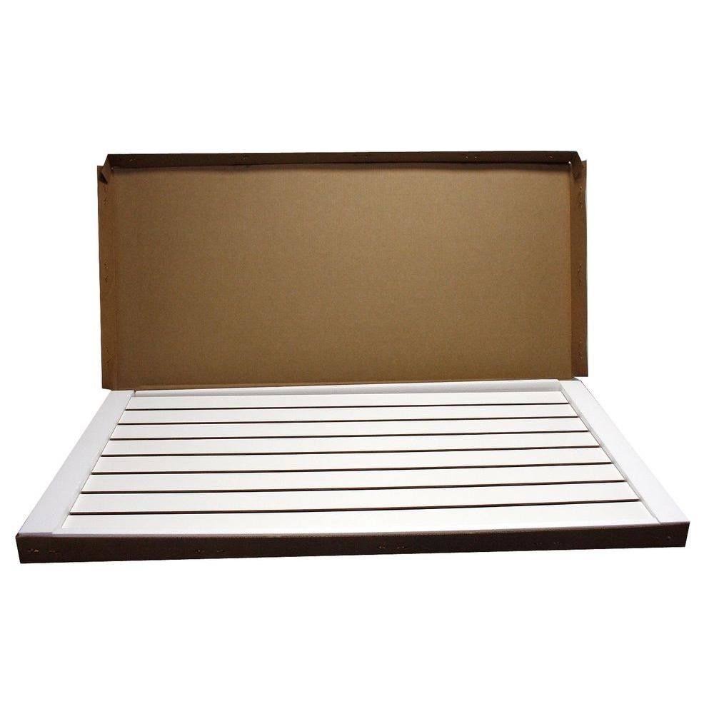 2 ft. x 4 ft. White Slatwall Easy Panel (2-Piece per Box)