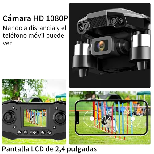 F205 Drone with 2.4" Screen, Brushless Motor FPV Drone with Camera for Adult, Auto-Hover, Gesture Control, 8GB SD Card with Card Reader, One-Key Start for Beginner