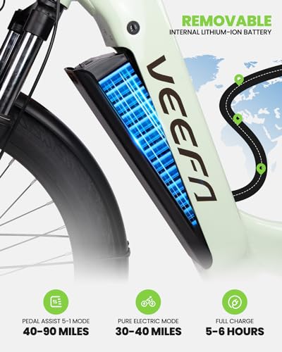 X2 Electric Bike for Adults 27.5” Ebike 20Mph Power by 750W Peak Motor 80 Miles Max Range by 48V Built-in Removable Battery, 5 Pedal-Assist Levels, E Bike Suitable for Commuting