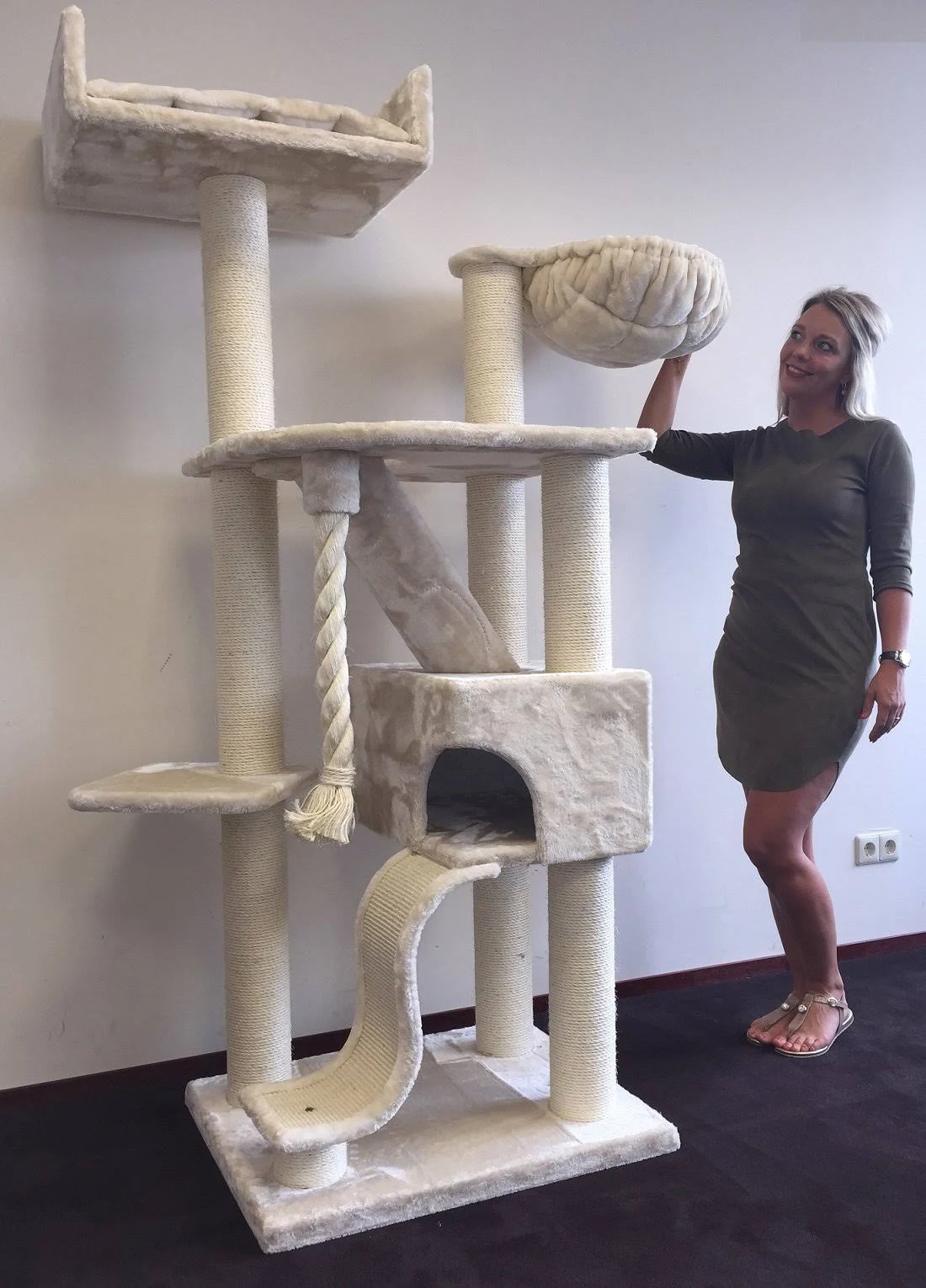 Cat Tree King - Cat Mansion for Large Cats - Beige