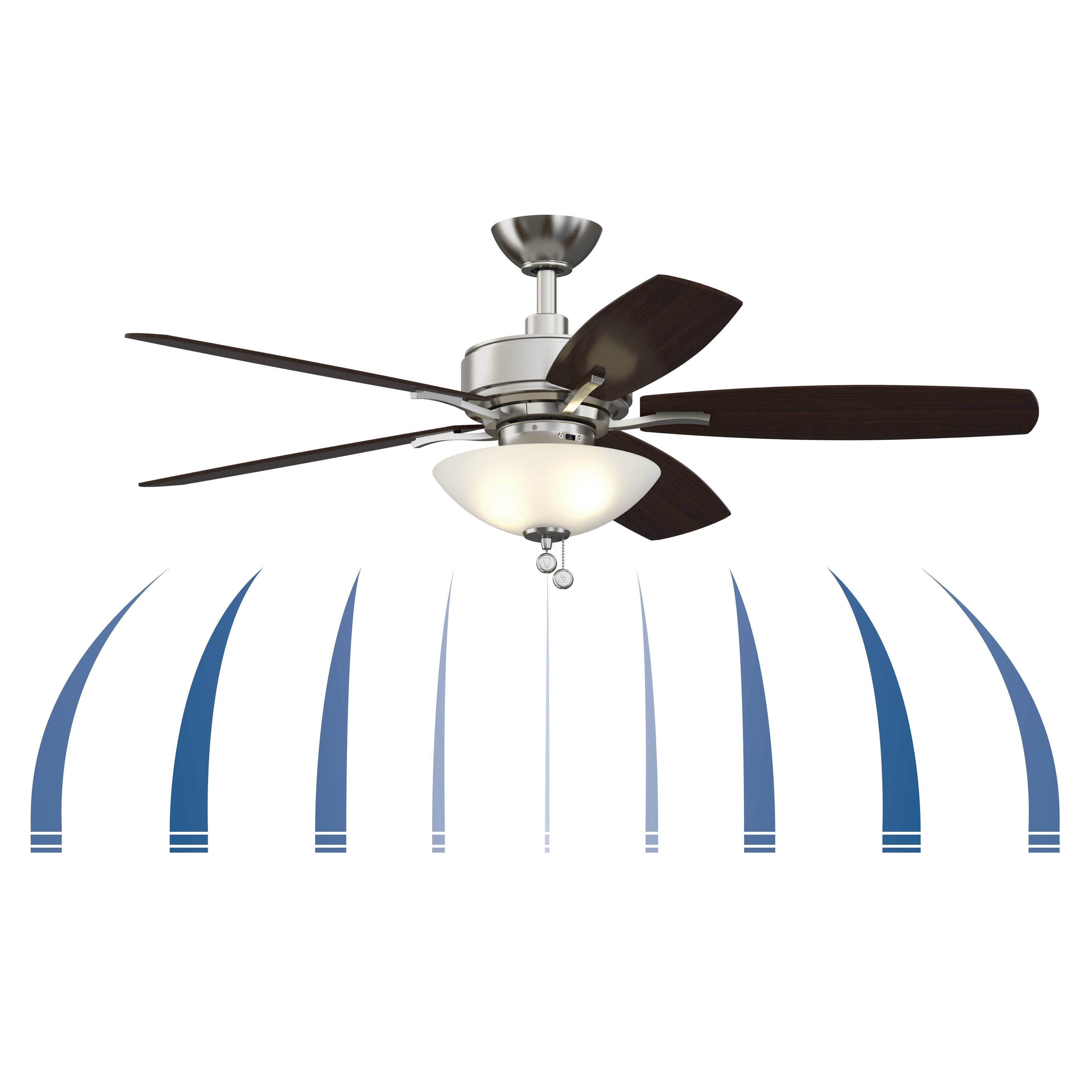 Fanimation FP6285BBN Aire Deluxe Brushed Nickel LED 52x22 Ceiling Fan