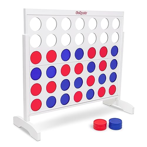 GoSports 4 Foot Width Giant Portable 4 in a Row Game - Huge Size with Carry Case and Rules