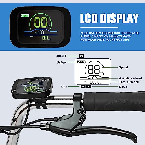 MOONCOOL Electric Tricycle Trike for Adults 350W 36V Removable Battery 24/26 Inches 7 Speeds 3 Wheels Electric Bikes Bicycle for Adults, Three Wheel Electric Cruiser Tricycle
