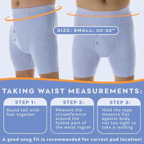 Wearever Men’s Incontinence Boxer Briefs for Bladder Control with Regular Absorbency - Reusable & Washable Leak Proof Underwear for Men (Pack of 6) (Assorted) (L) (Waist 38-40)