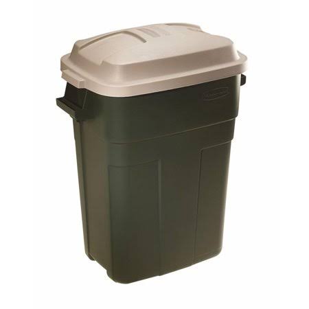 Roughneck 30 gal. Evergreen Trash Can by Rubbermaid, Gray