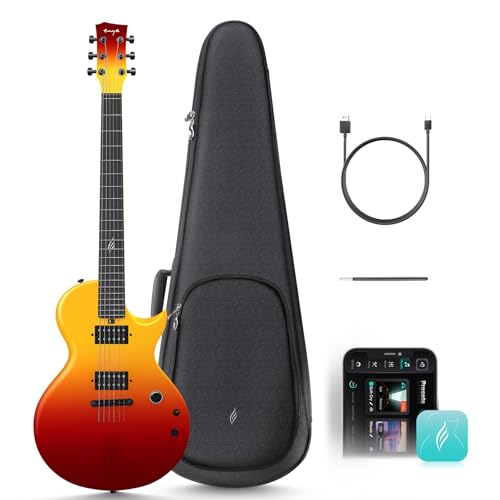 Enya Electric Guitar Inspire 39" Smart Electric Carbon Fiber Guitarra with 15W Wireless Speaker, 20 Distinct Tones, Onboard Presets, Charging Cable, Adjusting Wrench, and Gig Bag