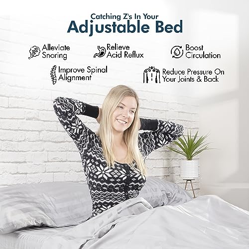 Adjustable Bed Base with Massage, Queen Adjustable Bed Frame (SF - Elite), Wireless Remote, USB Ports, Under-Bed Light, 5 Minutes Assembly, Head/Foot Incline Zero Gravity Bed