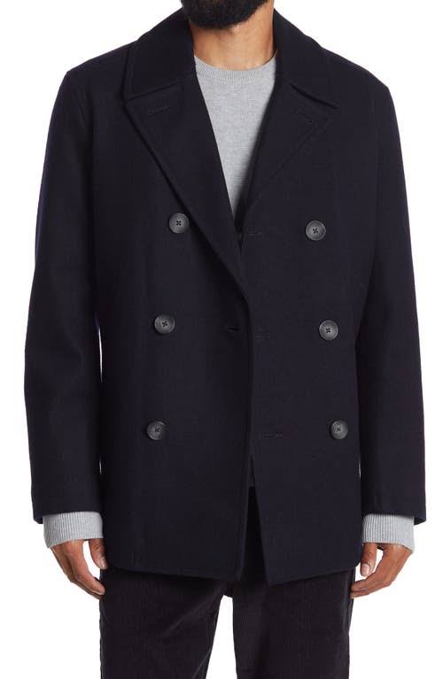 Nautica Men&s Three-Button Pea Coat - Dark Navy