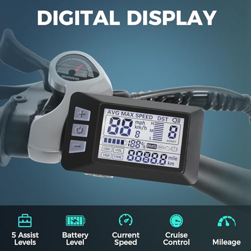 ANCHEER 500W 26" Electric Bike for Adults, [Peak 750W], 48V 10.4Ah Battery, Up to 55 Miles, 3H Fast Charge, Electric Mountain Bike, 2.1" eMTB Tire, 21 Speed, 22MPH Adults Electric Bicycle