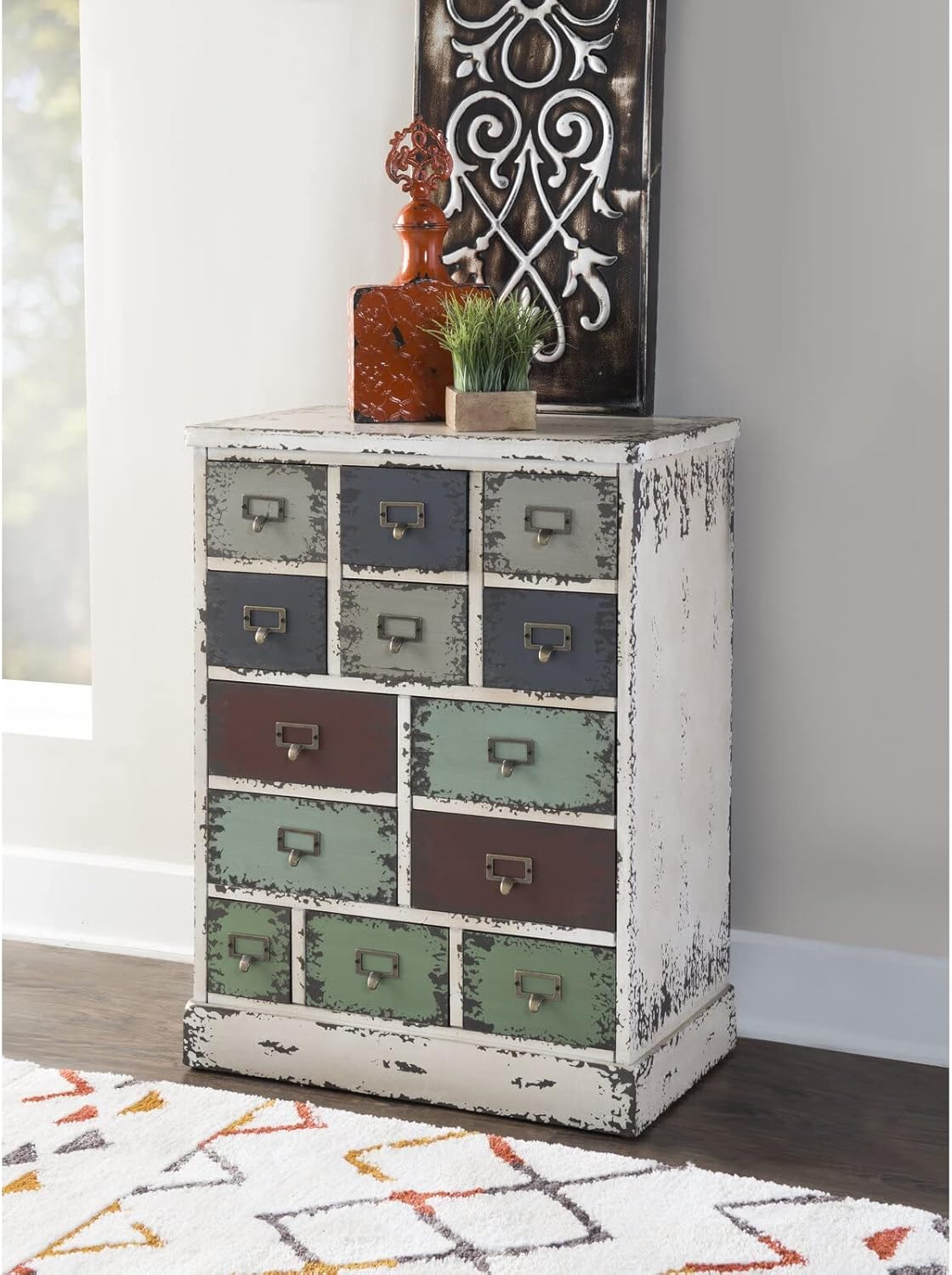 Pinkham 13 - Drawer Apothecary Accent Chest, Base Material: Solid + Manufactured Wood, Will add Character and Interest to Your Space