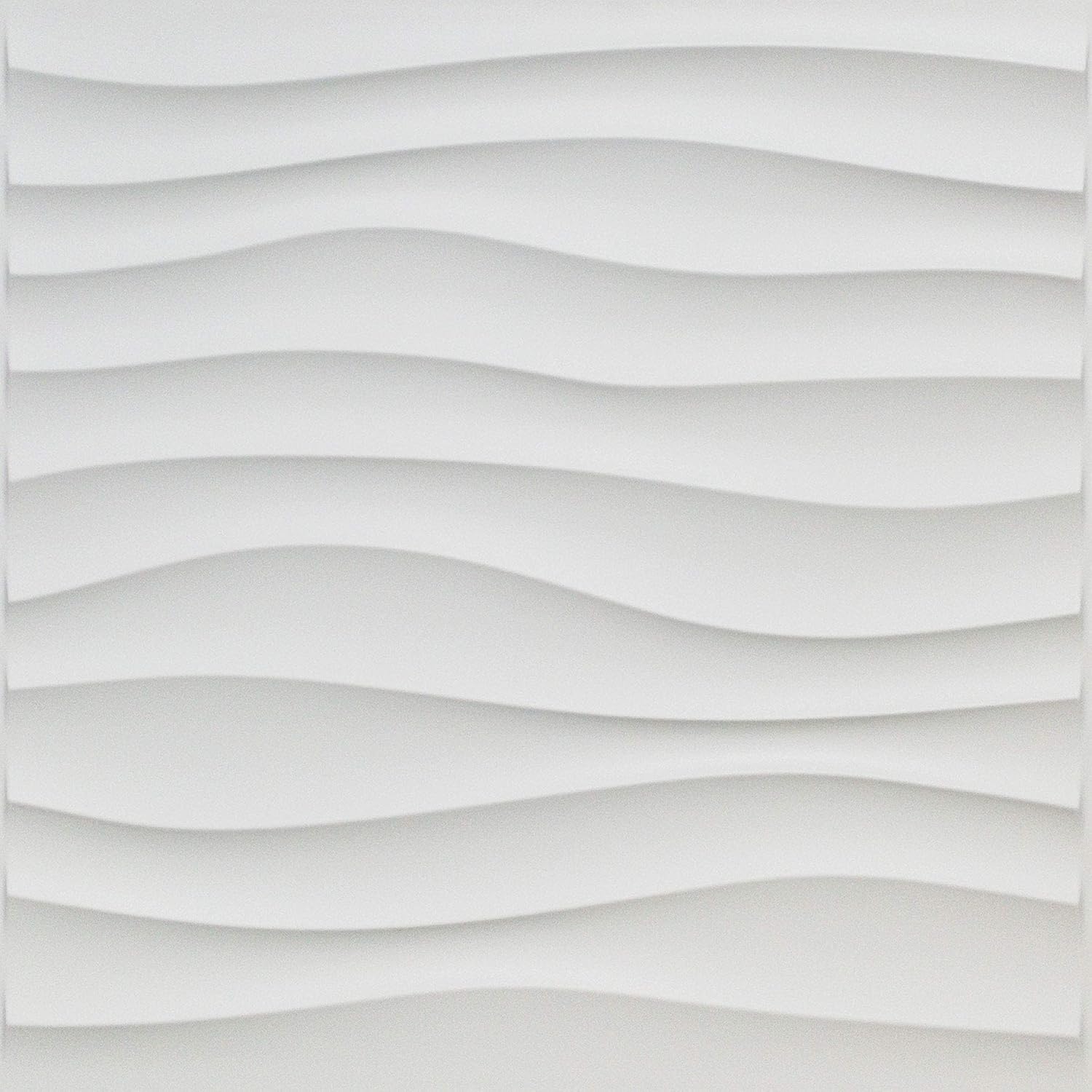 Art3d PVC Wave Panels for Interior Wall Decor, Black Textured 3D Wall Tiles, 19.7" x 19.7" (12 Pack)