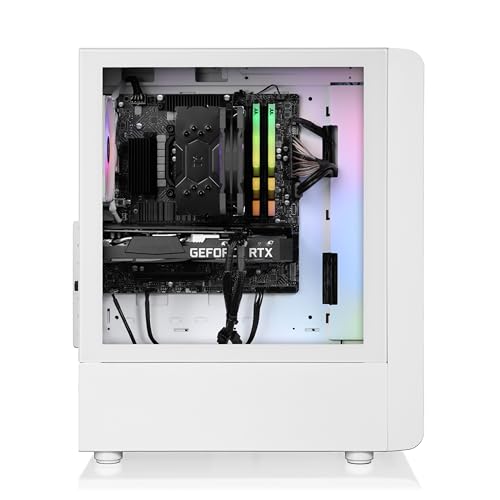 Thermaltake LCGS Quartz R66 Gaming Desktop (AMD Ryzen™ 5 5600, ToughRam DDR4 3600Mhz 16GB RGB Memory, AMD Radeon™ RX 6600, 1TB NVMe M.2, WiFi, Windows 11) S2QT-B550-R66-LCS