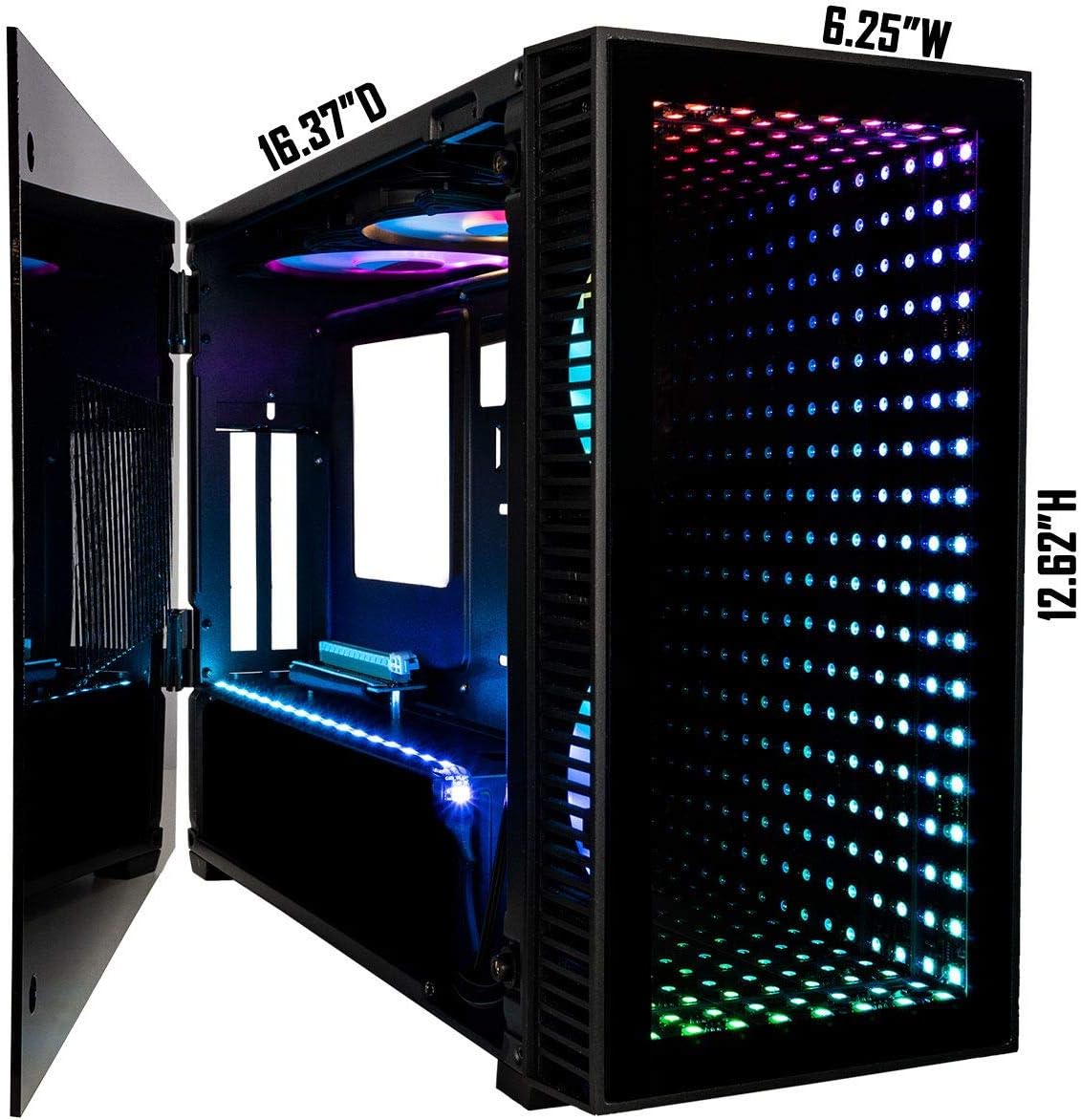 CUK Continuum Mini ITX Gaming Barebone Desktop Case with Z390I Motherboard, Liquid CPU Cooler, and 650W Power Supply Installed
