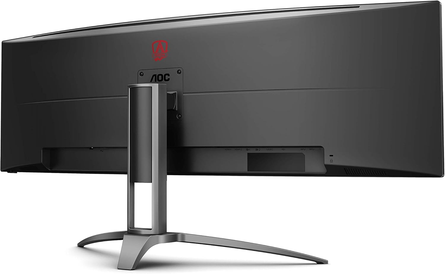 AOC AGON Curved Gaming Monitor 49" (AG493UCX), Dual QHD 5120x1440 @ 120Hz, VA Panel, 1ms Adaptive-Sync, 121% sRGB, Height Adjustable, 4-Yr Zero Dead Pixels Manufacturer Guarantee