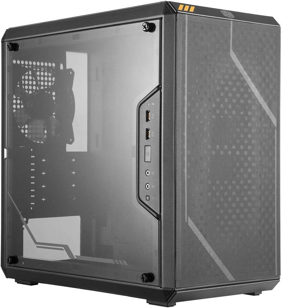 Cooler Master MasterBox Q300L Micro-ATX Tower with Magnetic Design Dust Filter, Transparent Acrylic Side Panel, Adjustable I/O & Fully Ventilated Airflow, Black (MCB-Q300L-KANN-S00) Pack of 2