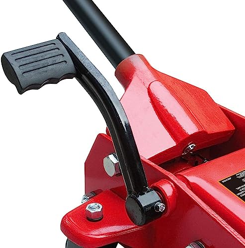 BIG RED T83012 Torin Pro Series Hydraulic Floor Jack with Single Quick Lift Piston Pump and Foot Pedal, 3.5 Ton (7,000 lb) Capacity, Red