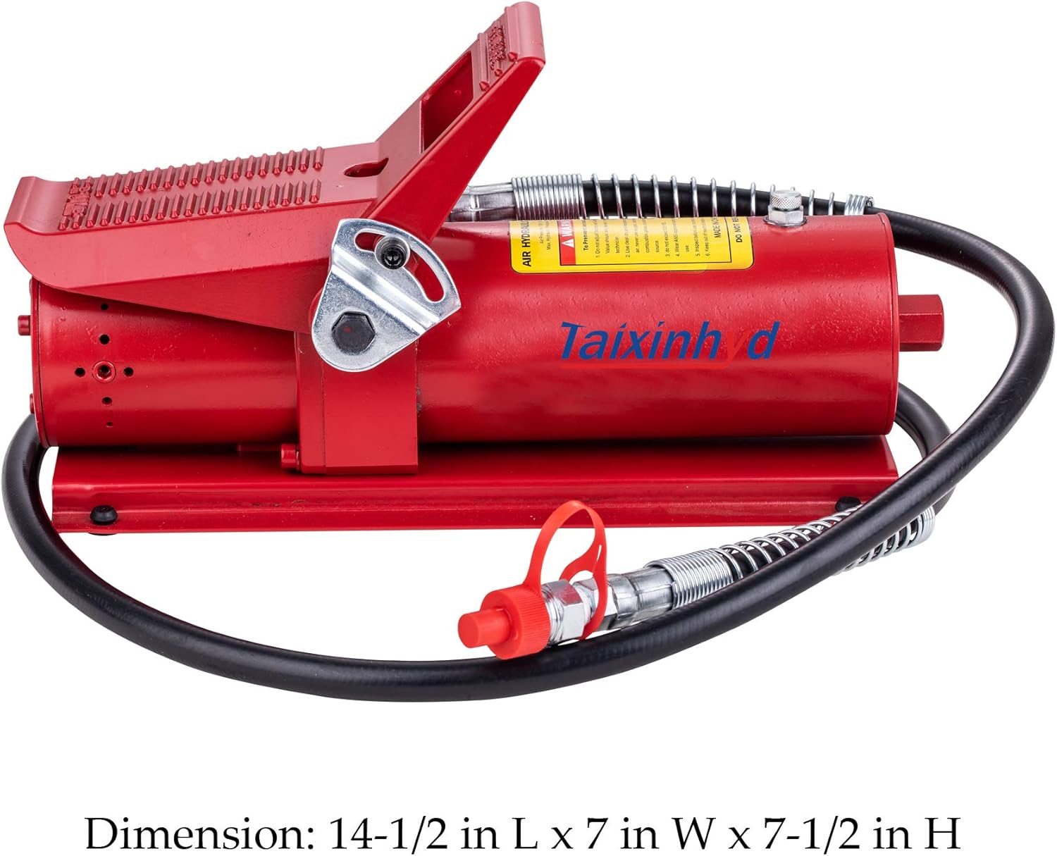 Taixinhyd Air Hydraulic Pump 10,000 PSI 10 Ton Porta Power Hydraulic Air Foot Pump Control Lift with Air Line Lubricator Hose