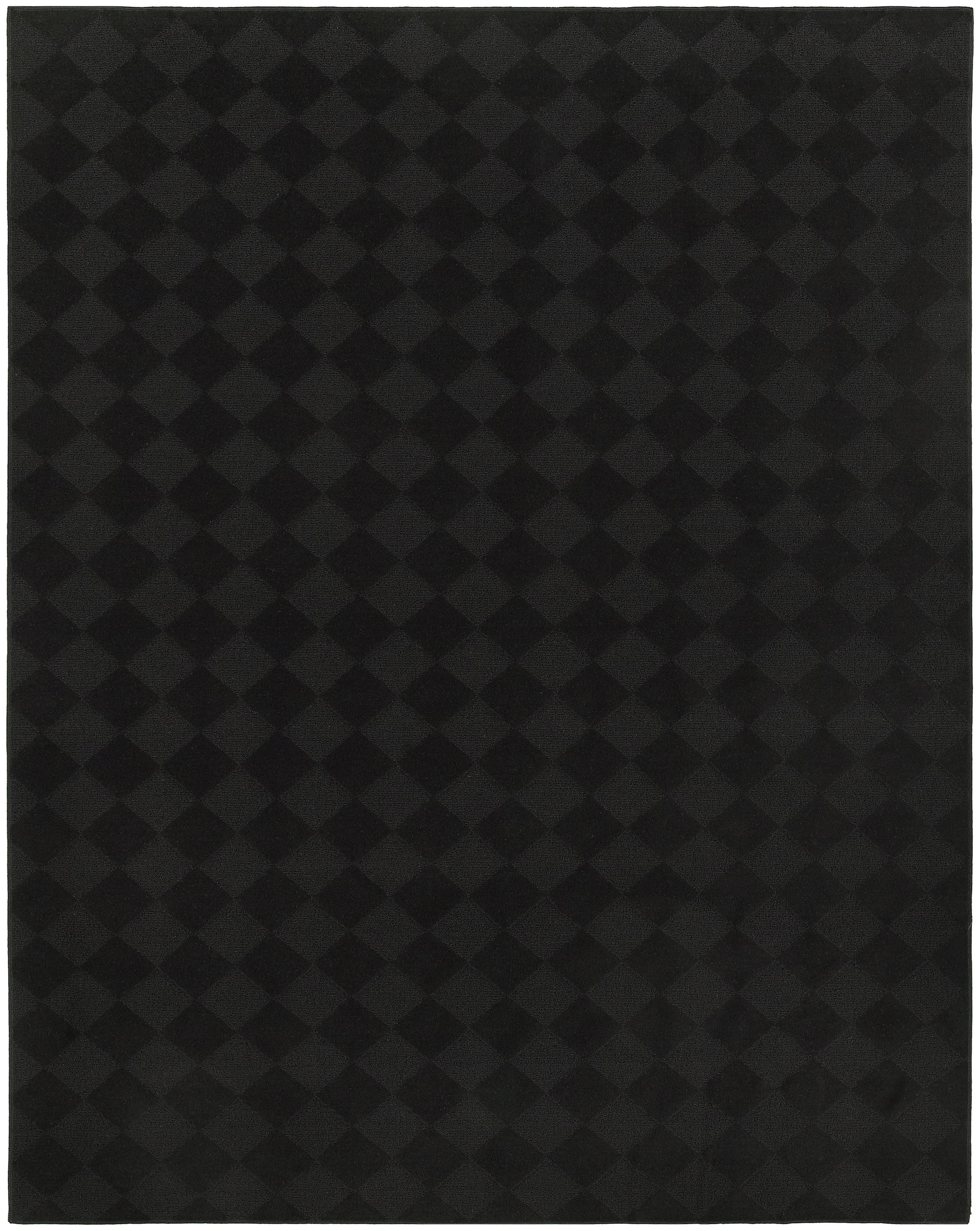 Garland Rug Diamond 7 ft. 6 in. x 9 ft. 6 in. Large Area Rug Black