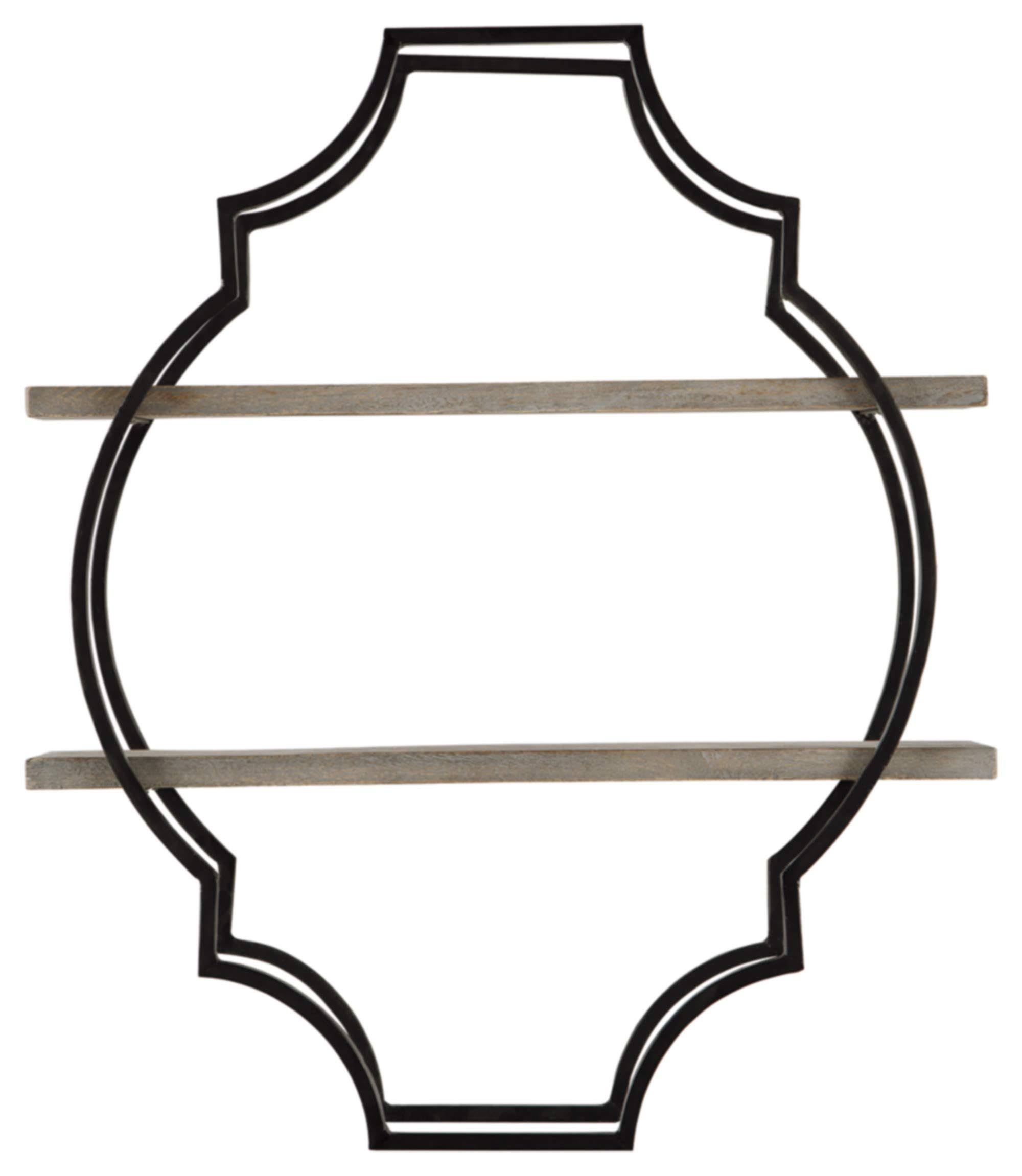 Signature Design by Ashley Candon Antique Gray/Black Wall Shelf