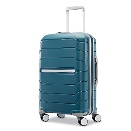 Samsonite Freeform 21-Inch Hardside Carry-On Luggage - Hardshell Carry-On Suitcase - TSA, Airline-Approved - Expandable Hard Shell, Smooth Rolling Spinner Wheels for Lightweight Travel - Navy
