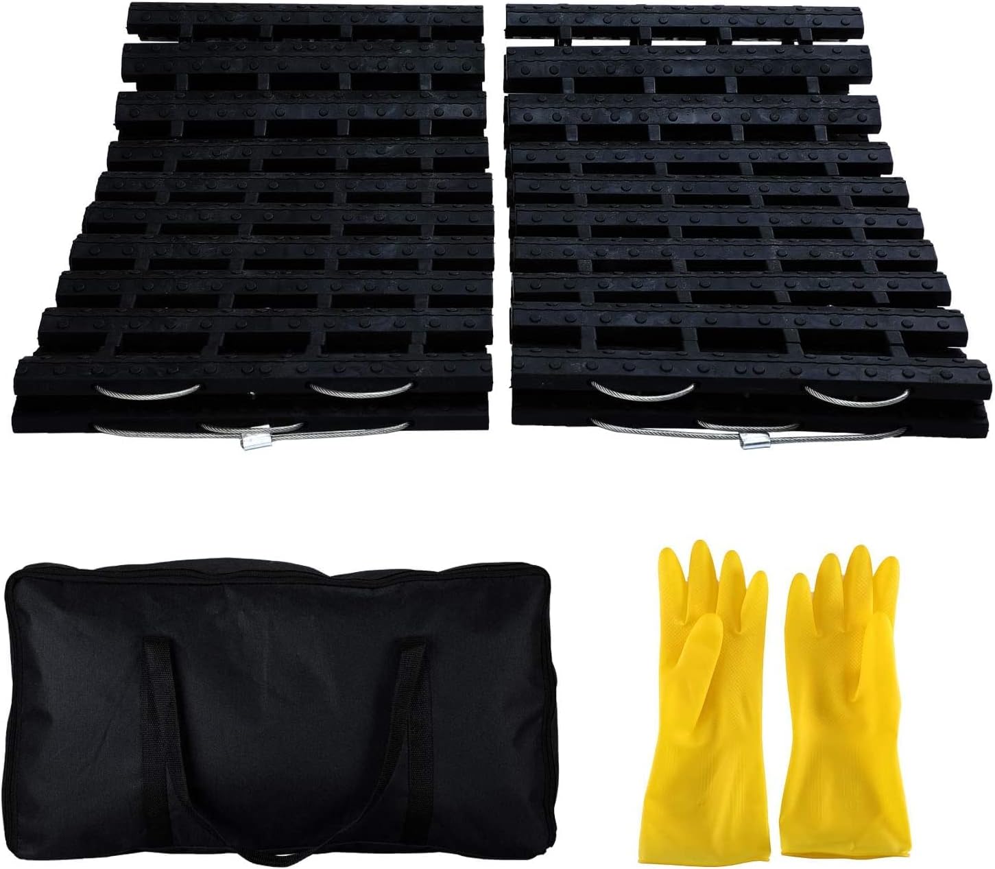 Emergency Devices 2 pcs Tire Traction Mats 39.3 (L) x 10.8 (W) , Portable for Snow, Ice, Mud, and Sand Used to Car, Truck, Van or Fleet Vehicle(2PCS* 39in)