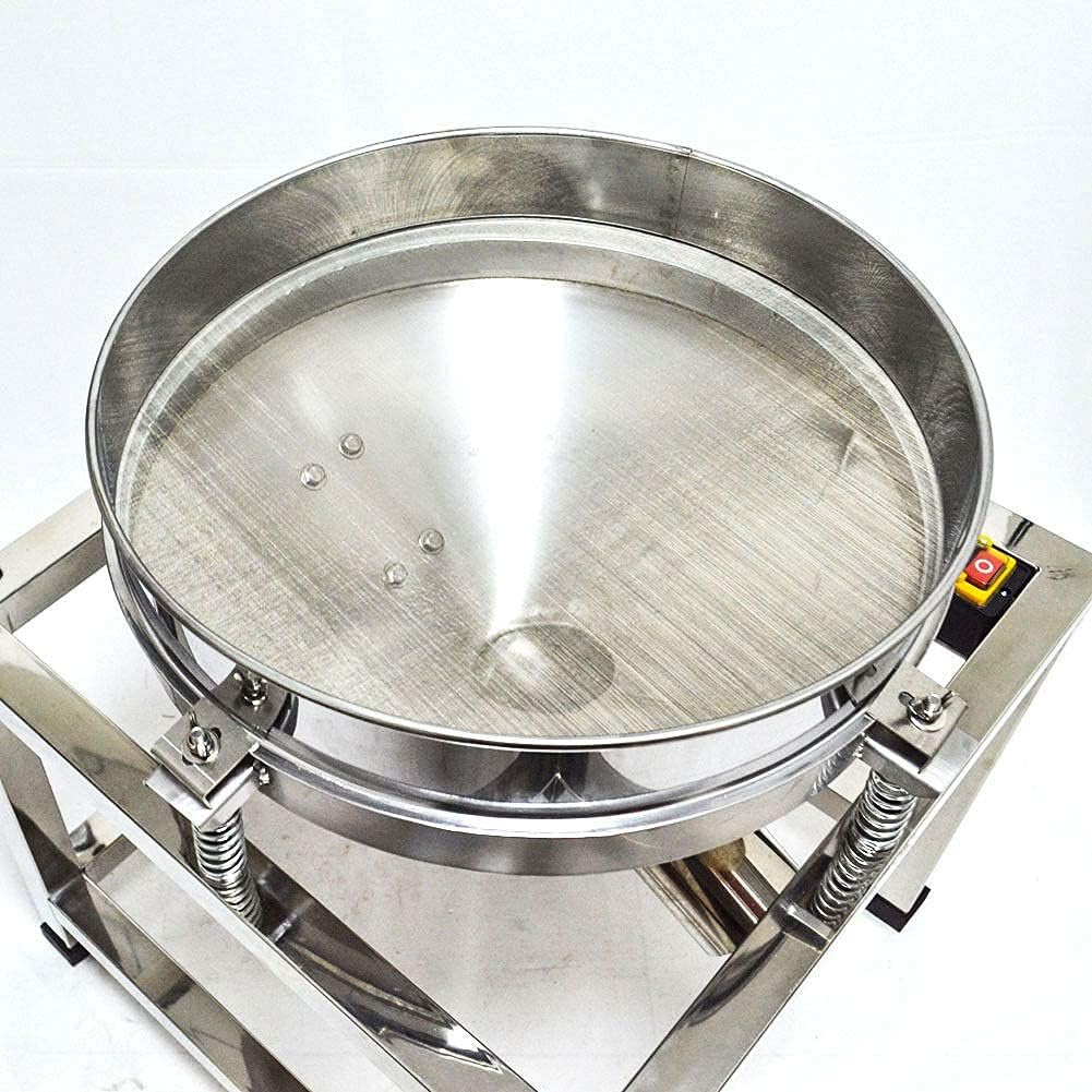Taishi Commercial Automatic Electric Sifter Shaker Machine,Vibrating Flour Sifter with 19.6" 80 Mesh Sieve Screen for Baking Powder Grain Particles Food Industrial Processing, 110V