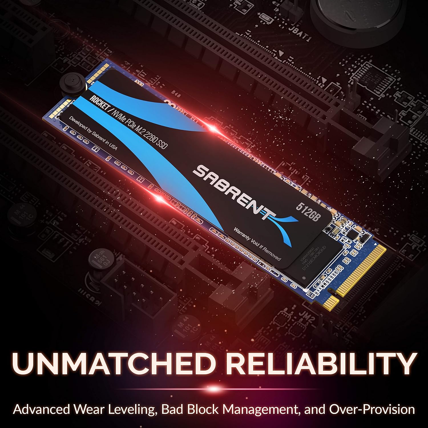 Sabrent 512GB Rocket NVMe PCIe M.2 2280 Internal SSD High Performance Solid State Drive (SB-ROCKET-512) Pack of 2
