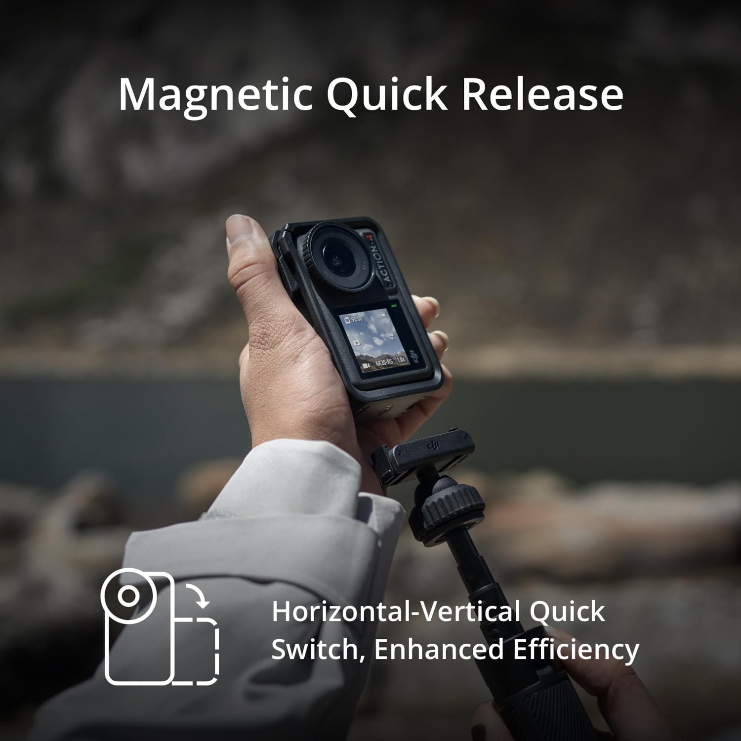 DJI Osmo Action 4 Adventure Combo - 4K Waterproof Action Camera with Battery Case Bundle with Lexar 64GB Memory Card, Protective Case, Carrying Case and 1 YR CPS Enhanced Protection Pack