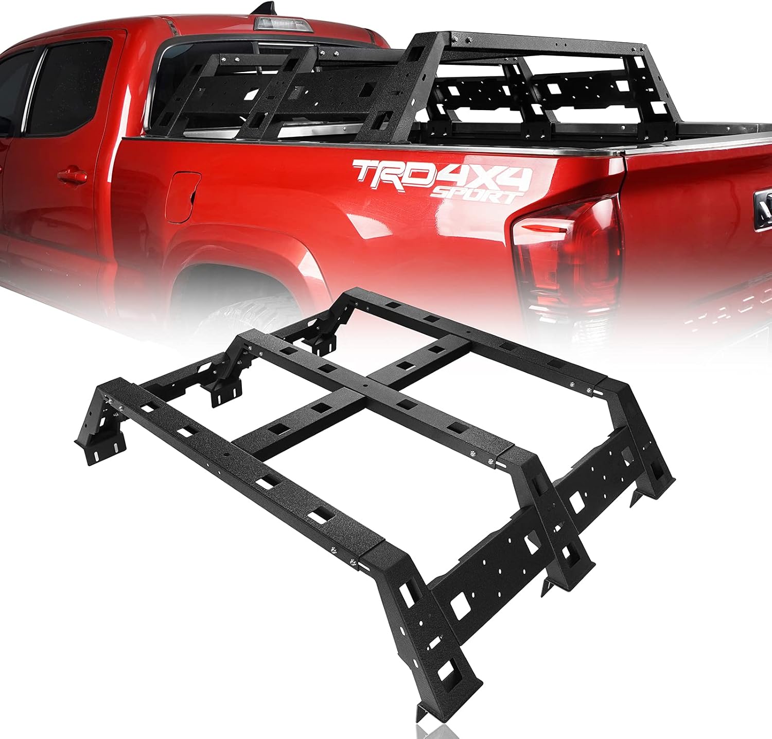 Hooke Road Tacoma Overland 11.5 Bed Rack Truck Cargo Carrier Compatible with Toyota Tacoma 2005-2022 2nd 3rd Gen