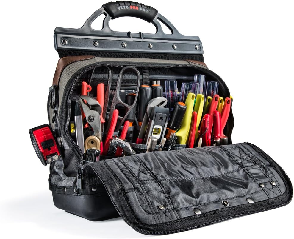 Veto Pro Pac Tech XL Tool Bag, 1-Pack,Black, Grey