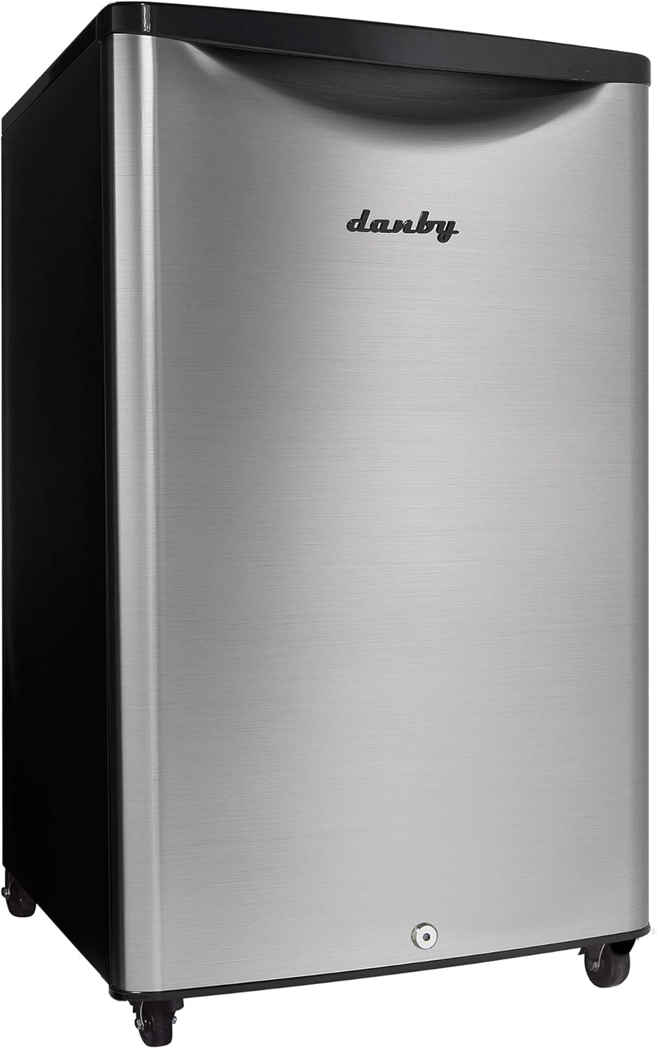 Danby DAR044A6BSLDBO 4.4 Cu.Ft. Outdoor Mini Fridge, IPX4-Rated Stainless Steel Look All Refrigerator for Patio, Cabana, Pool Bar, E-Star Rated, Spotless Steel