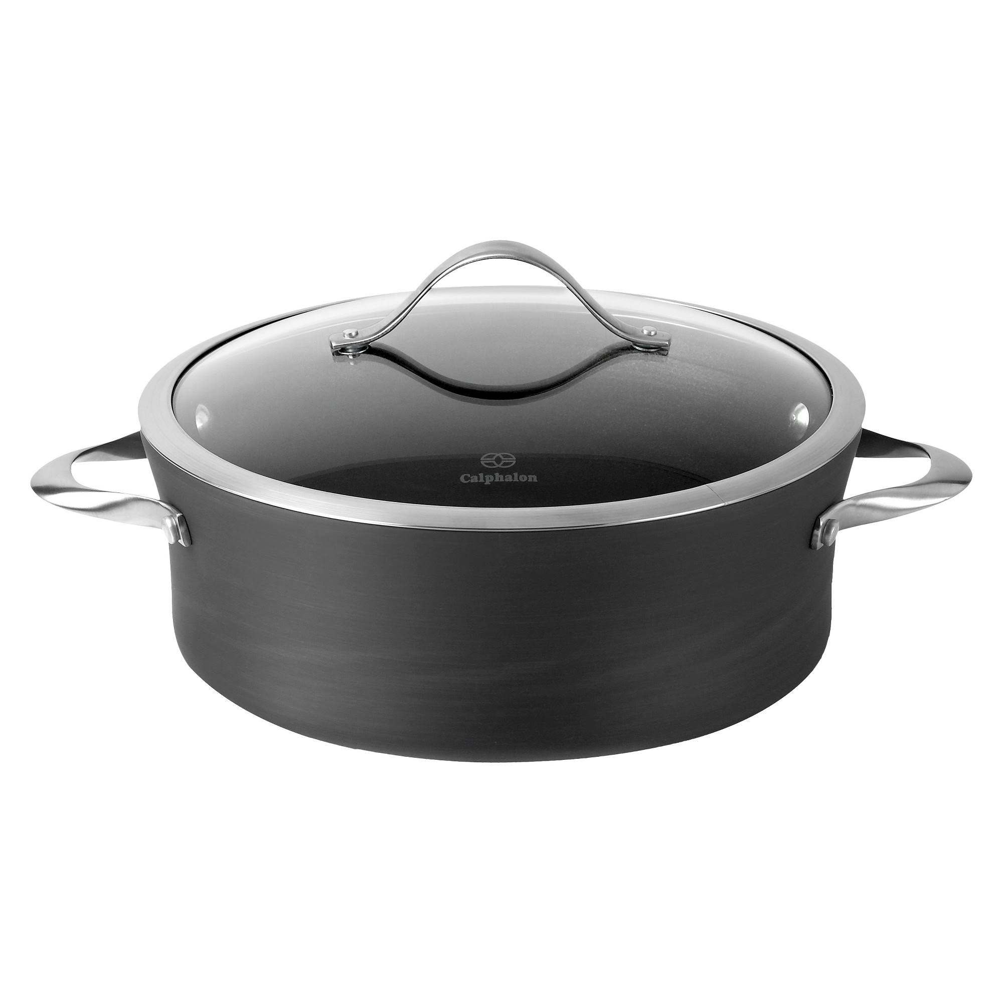 Calphalon Contemporary Non-stick Dishwasher Safe Dutch Oven with Cover - 5 qt - Grey