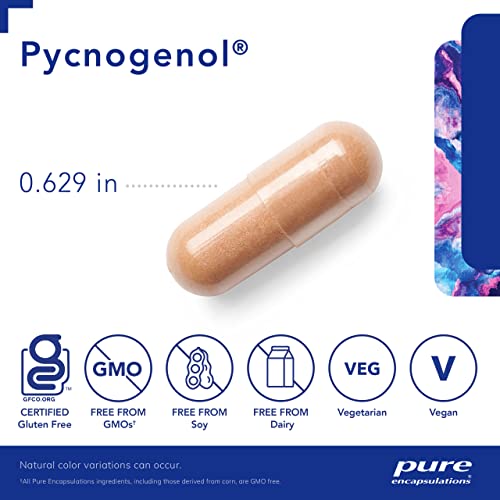 Pure Encapsulations Pycnogenol 100 mg | Hypoallergenic Supplement to Promote Vascular Health and Provide Antioxidant Support | 60 Capsules