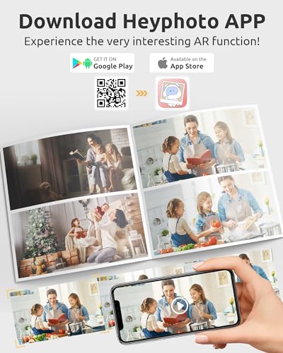 HPRT 4x6'' Portable Photo Printer – Instant Full-Color Photo Printer for Phone/Laptop/MacBook, Bluetooth/USB/WiFi Picture Printer with AR Video Printing, Thermal Dye Sublimation, All-in-One Kit