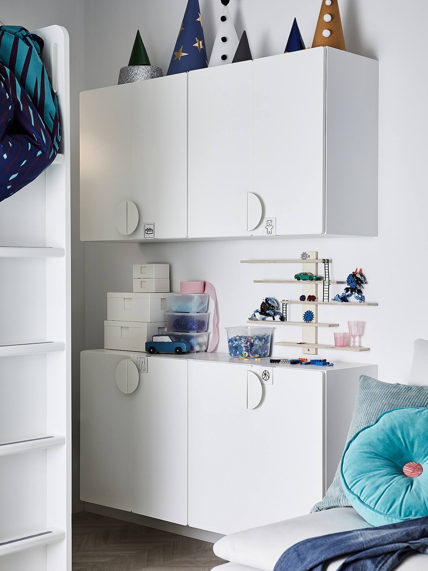 IKEA - SMSTAD Wall Cabinet, White white/with 1 Shelf, 23 5/8x12 5/8x23 5/8 39388444
