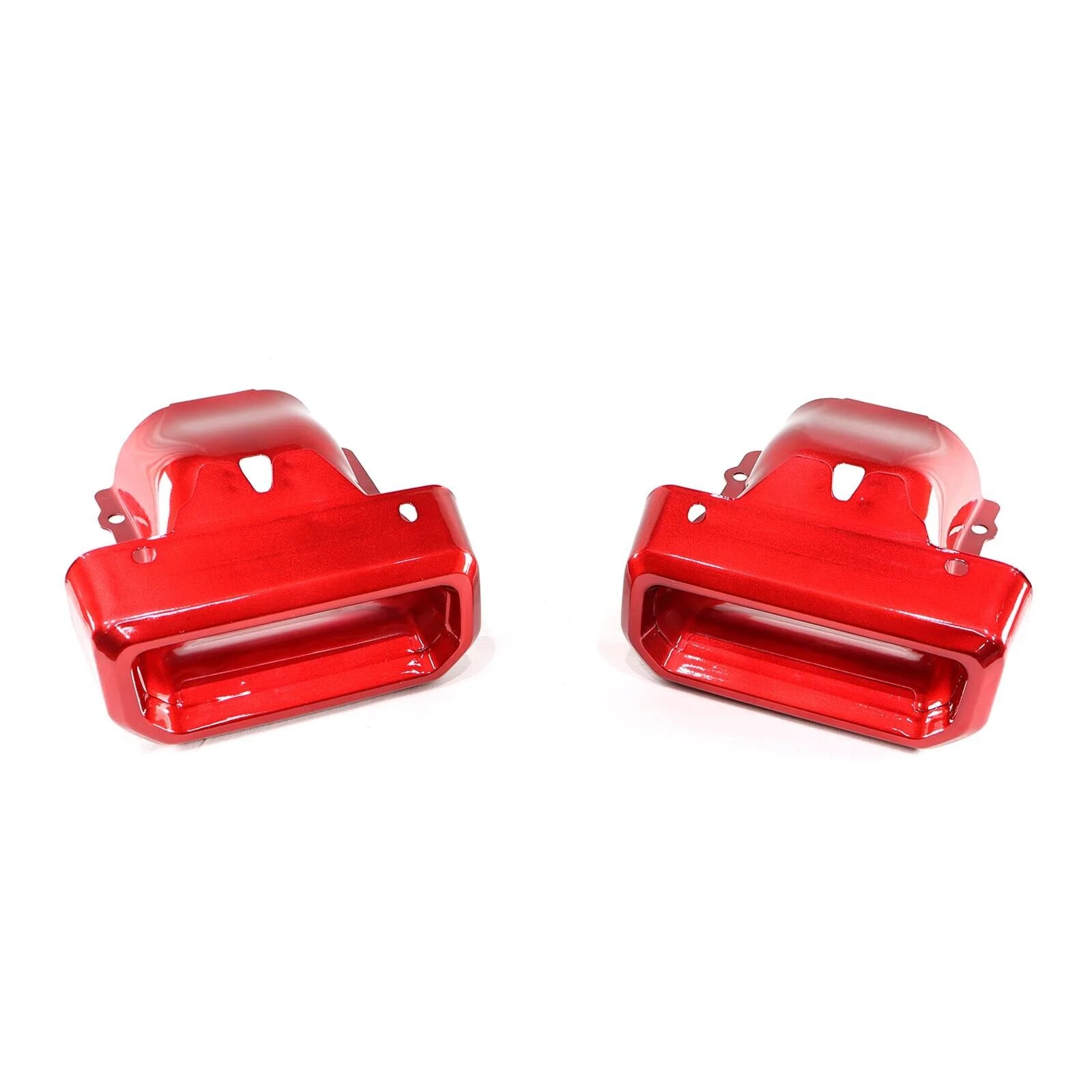 2PCS Exhaust Bezels Red Fit For 2019 - 2023 Chevy Silverado GMC Sierra 1500