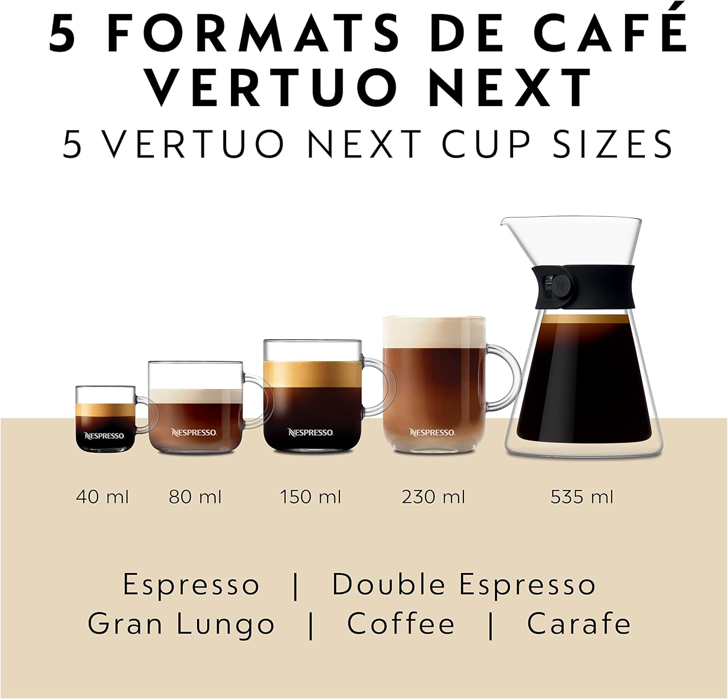 Nespresso Vertuo Next Premium Coffee and Espresso Machine by De'Longhi - Chrome