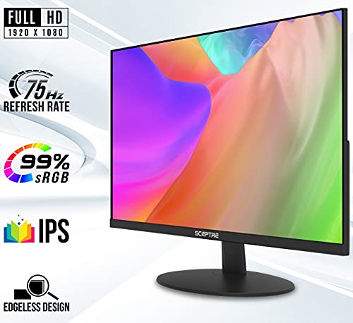 Sceptre IPS 24-inch Essential Thin 100Hz Gaming Monitor USB Type-C DisplayPort HDMI 100% sRGB Build-in Speakers