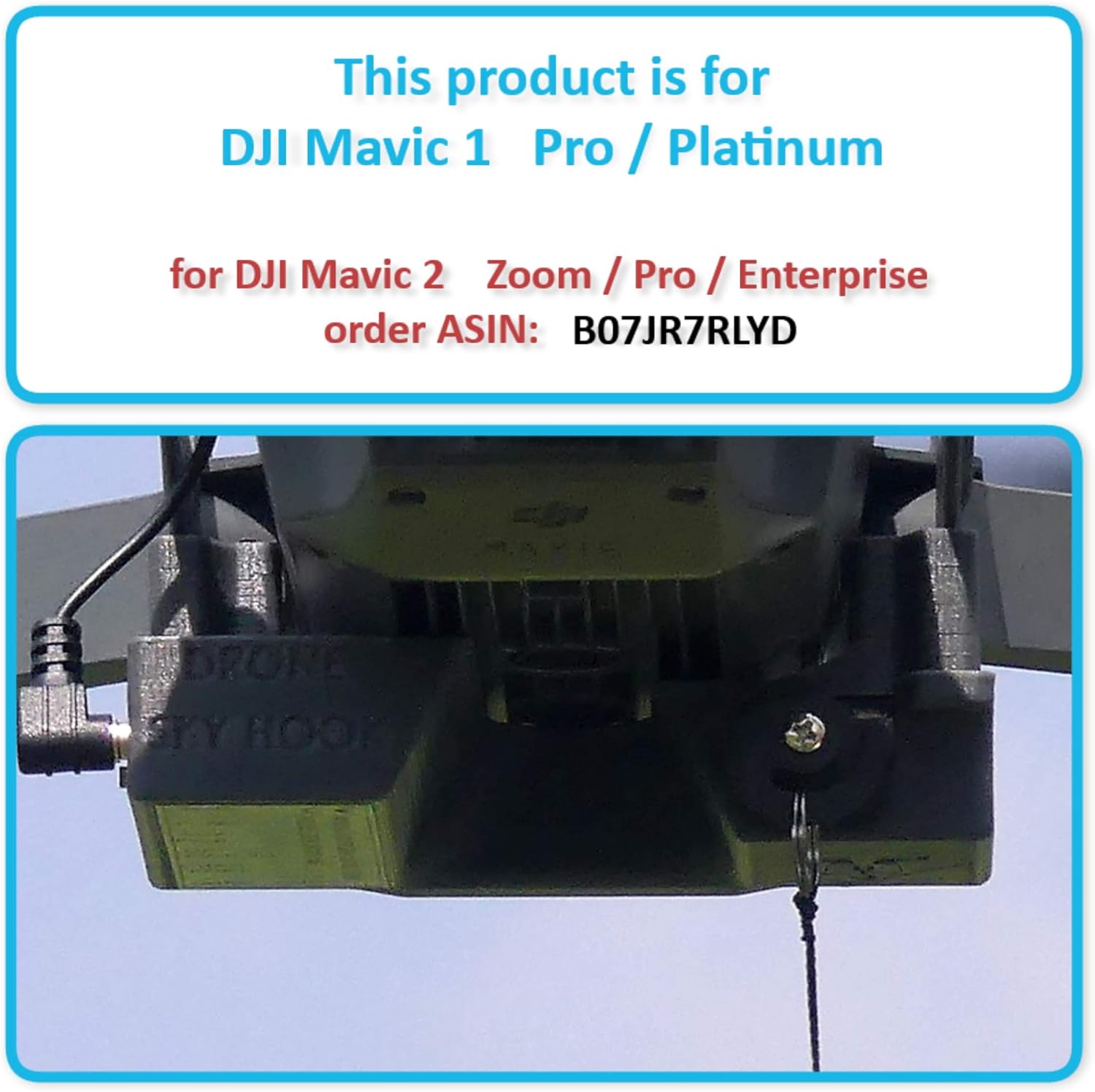 Release and Drop Professional Device for DJI Mavic 1 Pro/Platinum – Drone Fishing, Bait Release, Load Delivery, Search and Rescue and Fun – U.S. Patent - by DRONE SKY HOOK