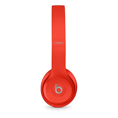 Beats Solo3 Wireless On-Ear Headphones - Apple W1 Headphone Chip, Class 1 Bluetooth, 40 Hours of Listening Time, Built-in Microphone - Red